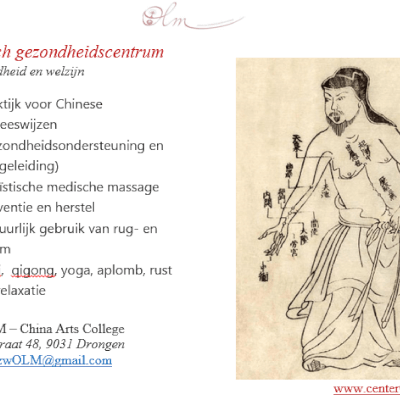 Tai Chi en Gezondheidstrainingen uit de Chinese geneeskunde (taiji, qigong, adem, massage, enz.) Tai Chi en Gezondheidstrainingen uit de Chinese geneeskunde (taiji, qigong, adem, massage, enz.)